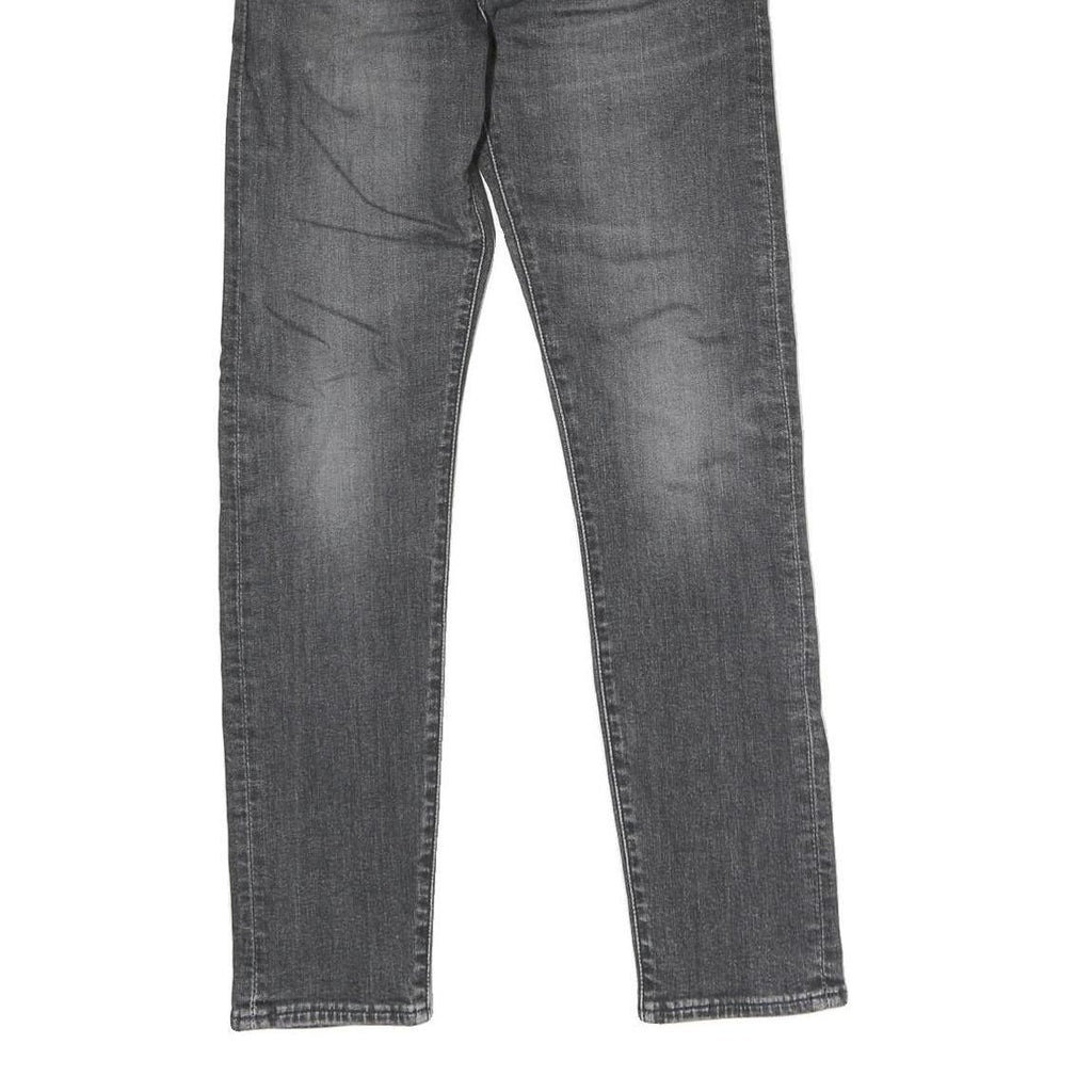 LEVI'S 512 BIG E Mens Jeans Grey Regular Skinny Denim Medium W29 L30 Zip Closure