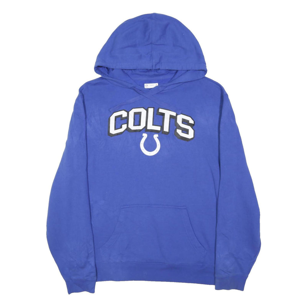 NFL Mens Blue Colts Pullover Hoodie XL Cotton Blend Teamwear