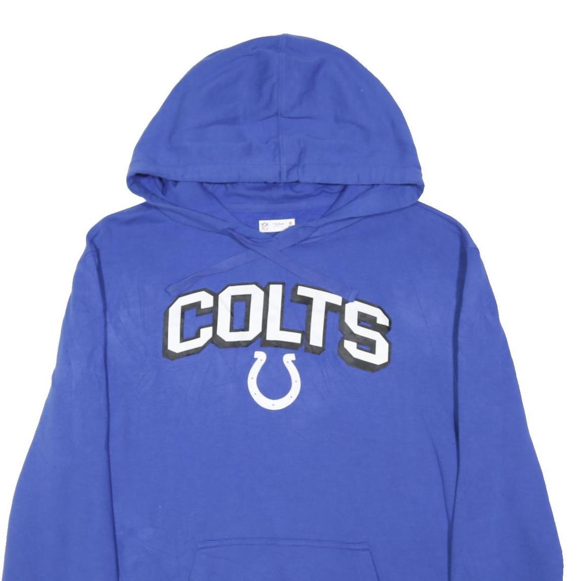 NFL Mens Blue Colts Pullover Hoodie XL Cotton Blend Teamwear