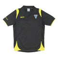 ISC Mens Black & Yellow Warrington Wolves Short Sleeve Polo Shirt S Sportswear