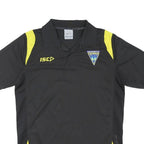 ISC Mens Black & Yellow Warrington Wolves Short Sleeve Polo Shirt S Sportswear