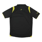 ISC Mens Black & Yellow Warrington Wolves Short Sleeve Polo Shirt S Sportswear