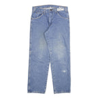 WRANGLER Mens Regular Blue Denim Jeans W32 L29 Classic Cotton Blend Zip