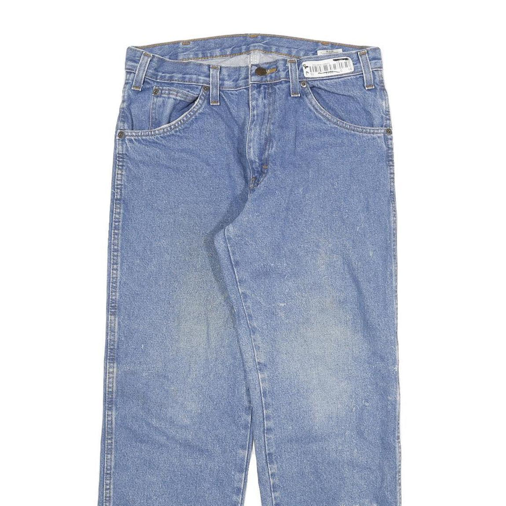 WRANGLER Mens Regular Blue Denim Jeans W32 L29 Classic Cotton Blend Zip