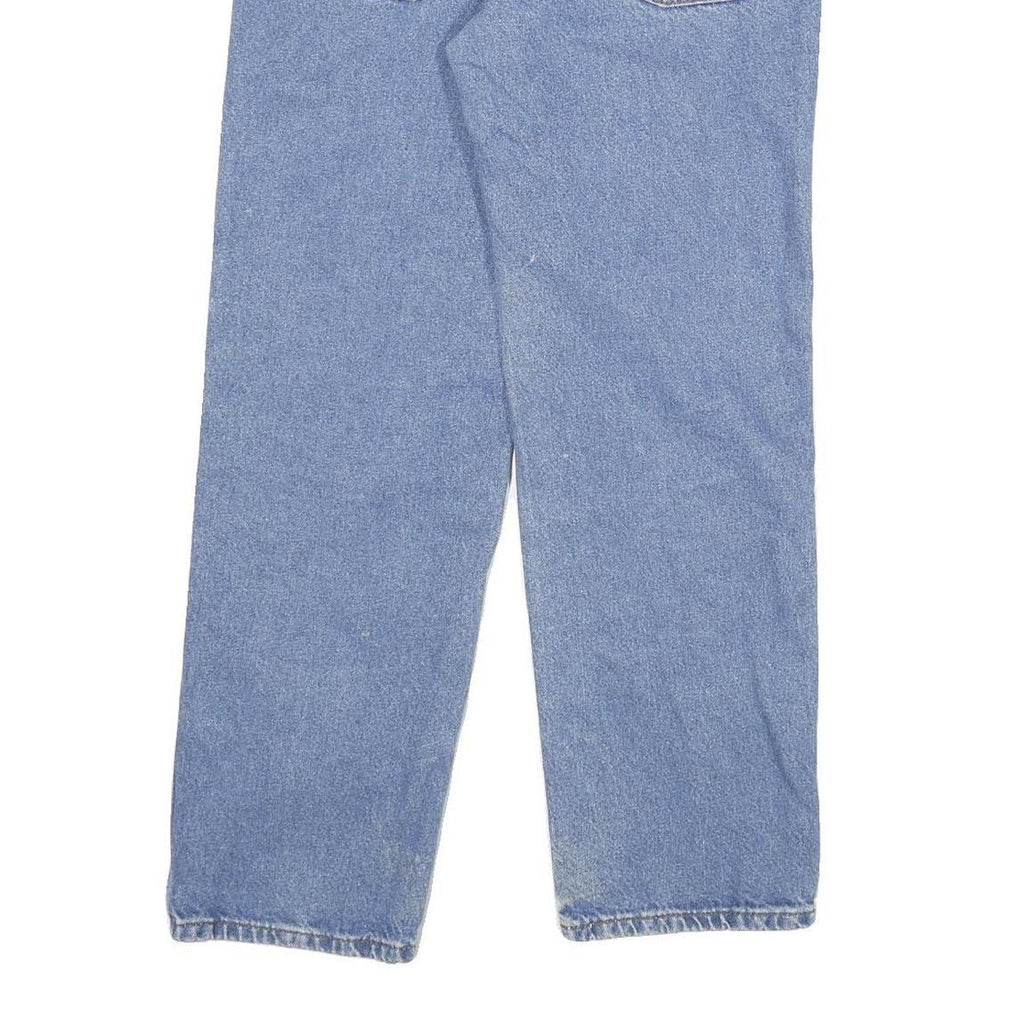 WRANGLER Mens Regular Blue Denim Jeans W32 L29 Classic Cotton Blend Zip