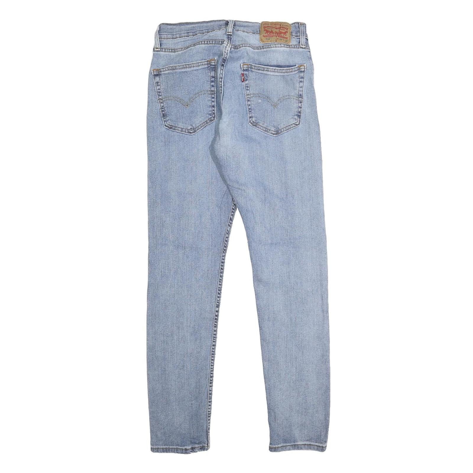 LEVI'S 512 Mens Slim Blue Denim Light W27 L29 Slim Fit Zip Jeans