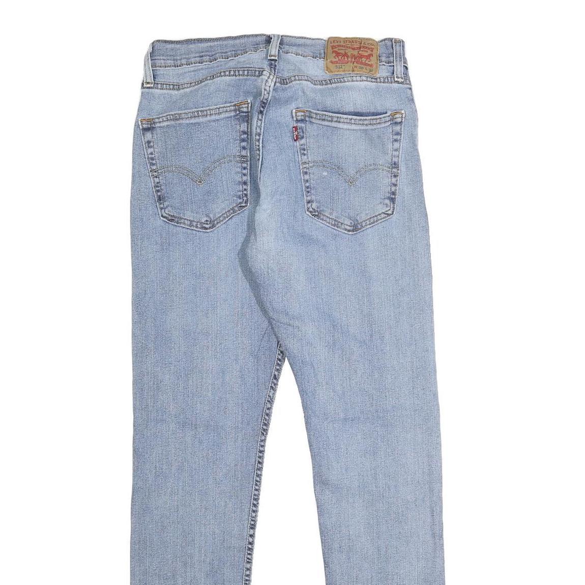 LEVI'S 512 Mens Slim Blue Denim Light W27 L29 Slim Fit Zip Jeans