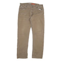 DICKIES Mens Cotton Blend Beige Regular Fit Straight Leg Trousers W36 L31