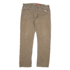 DICKIES Mens Cotton Blend Beige Regular Fit Straight Leg Trousers W36 L31
