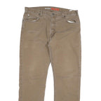 DICKIES Mens Cotton Blend Beige Regular Fit Straight Leg Trousers W36 L31