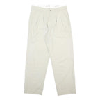 LEE COOPER Mens Cotton Blend Beige Relaxed Straight Trousers W32 L30 Classic Zip