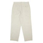LEE COOPER Mens Cotton Blend Beige Relaxed Straight Trousers W32 L30 Classic Zip