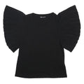 ZARA Womens Black Puff Sleeve Cotton Top M Casual Stylish Comfortable