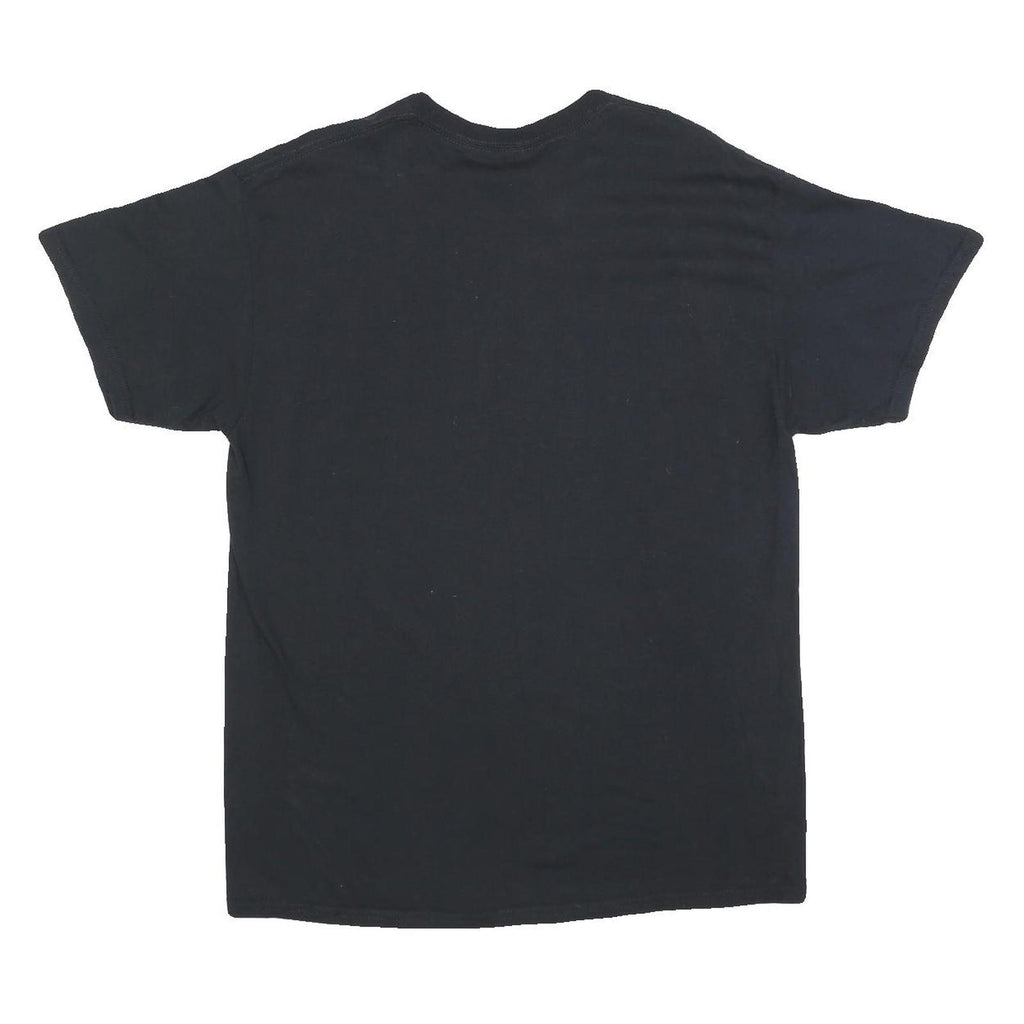 GILDAN Mens Black & Yellow CSULB Cal State Long Beach Graphic T-Shirt L Short