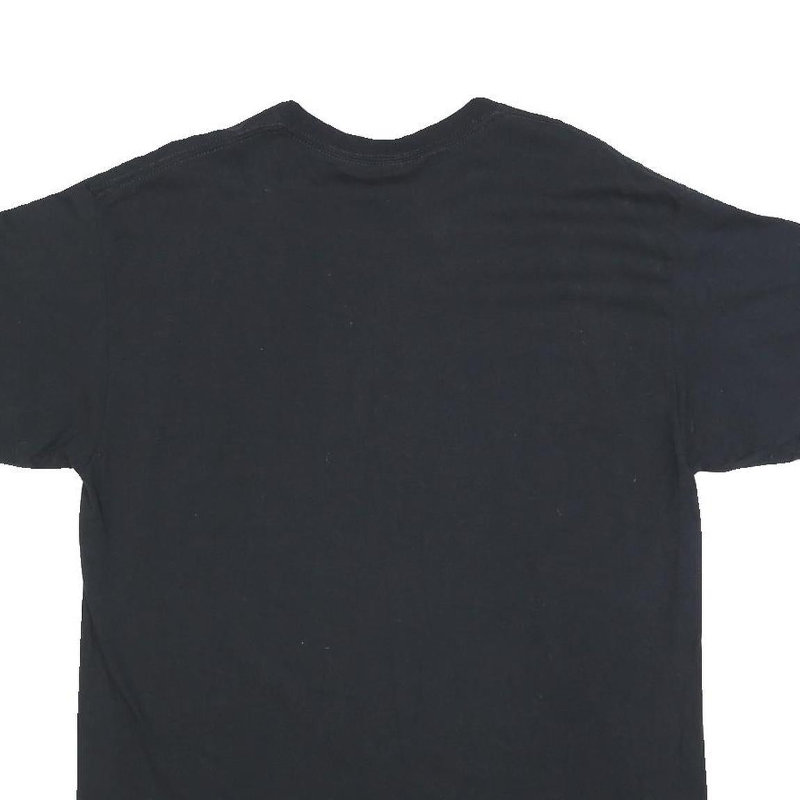 GILDAN Mens Black & Yellow CSULB Cal State Long Beach Graphic T-Shirt L Short