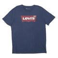 LEVI'S Mens Navy Blue Graphic T-Shirt XL Short Sleeve Crew Neck Cotton Blend