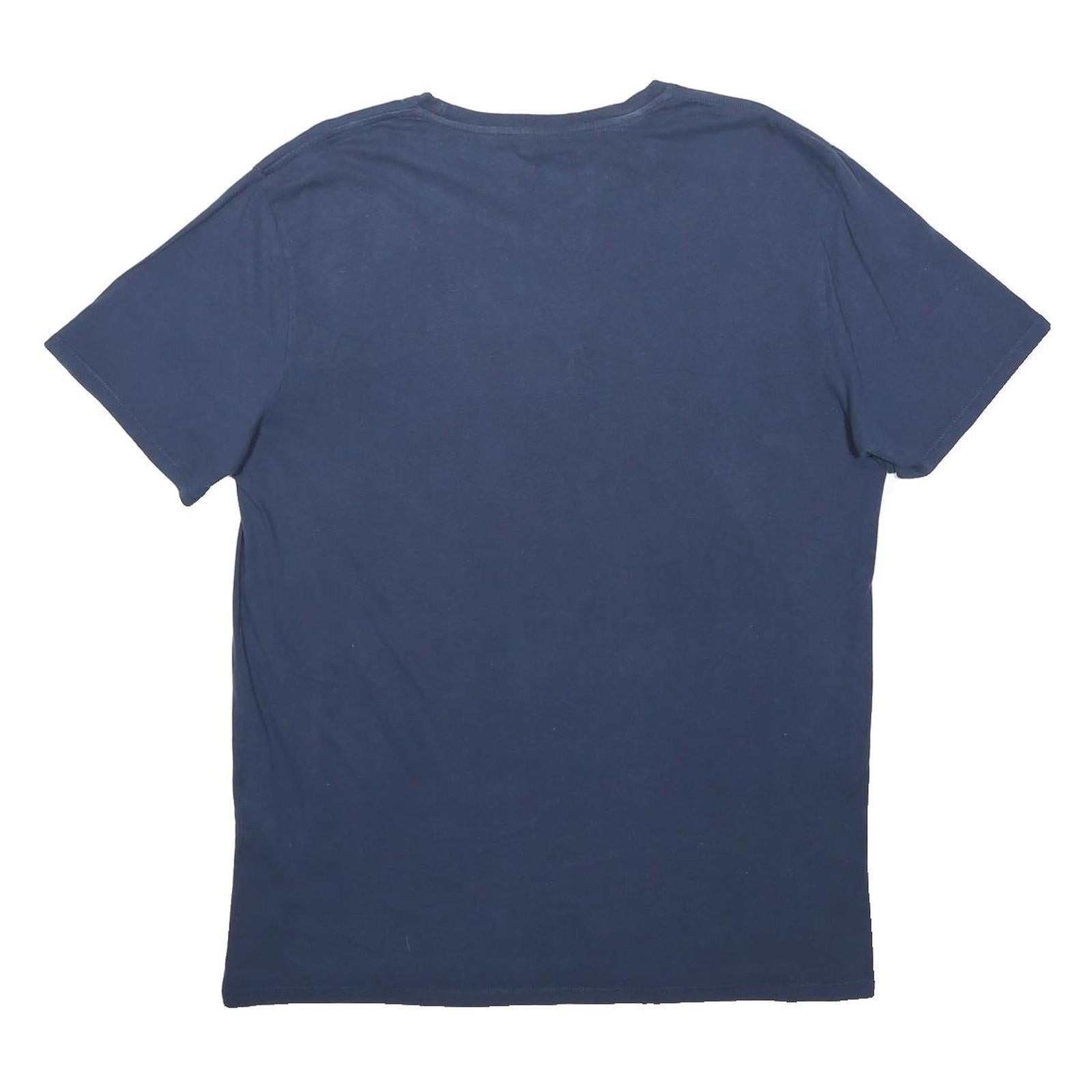 LEVI'S Mens Navy Blue Graphic T-Shirt XL Short Sleeve Crew Neck Cotton Blend