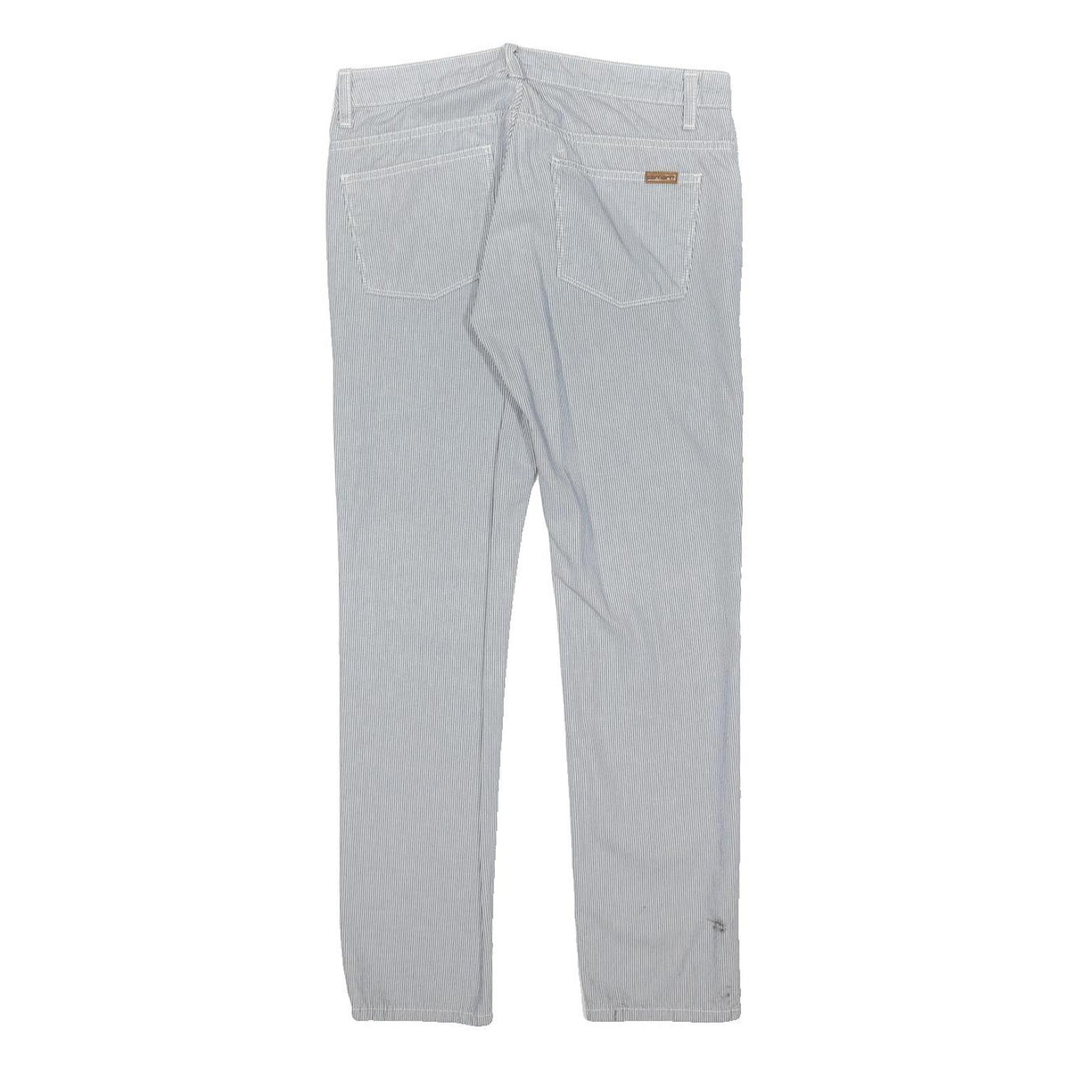 CARHARTT Womens Regular Fit Button Closure Jeans Cotton Blend W30 L29 Pinstripe