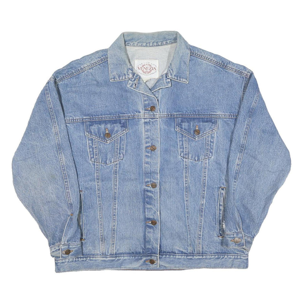 VENEZIA Womens Blue Denim Jacket XL Cotton Blend Classic Button Closure Casual