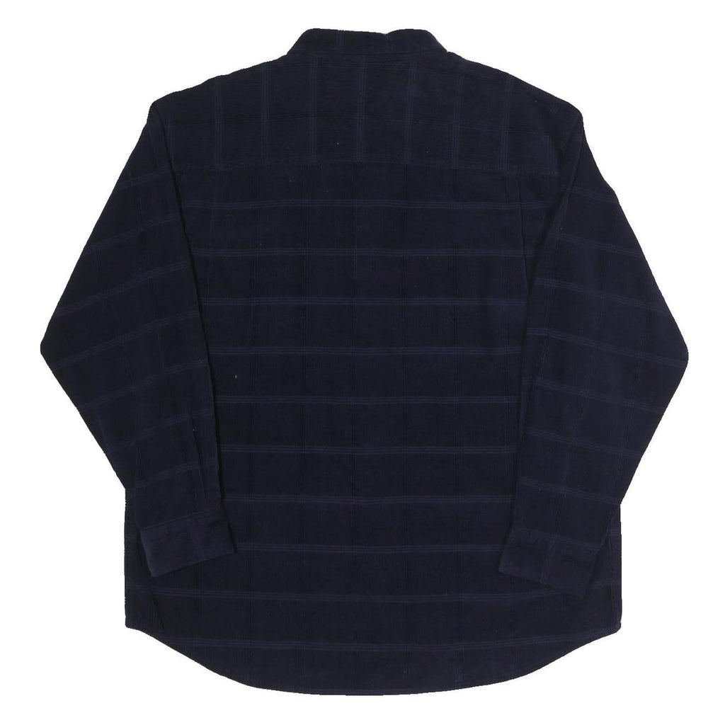 CACHE CREEK Mens Blue Plain Cotton Shirt L Long Sleeve Button Collar