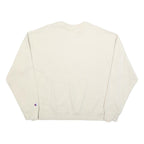 CHAMPION Womens Cream Cotton Blend Crew Neck XL Logo Sweatshirt