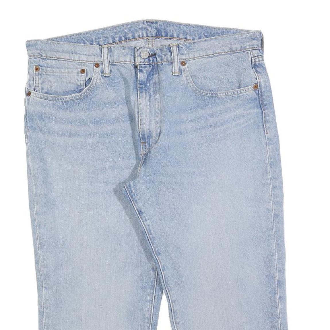 LEVI'S Mens Jeans Blue Regular Straight Denim Light W36 L21 Cotton Blend Zip