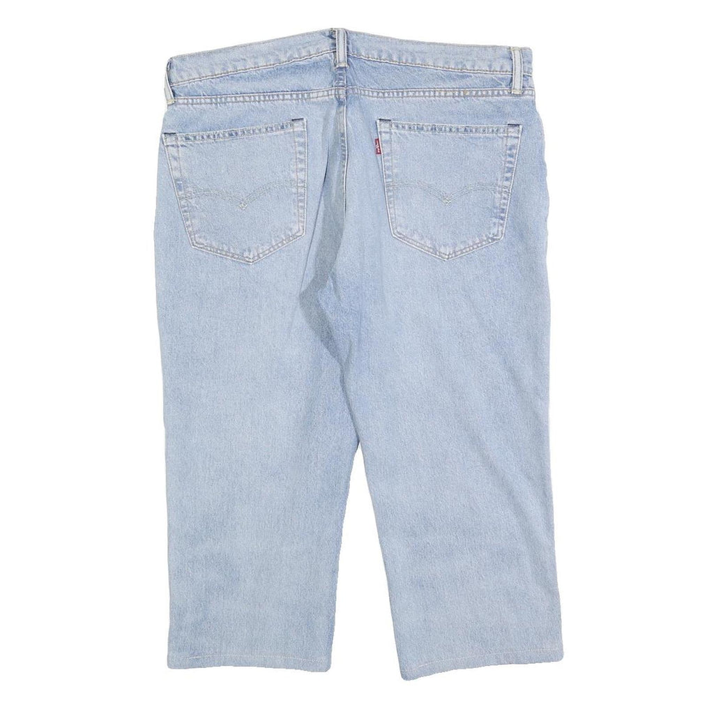 LEVI'S Mens Jeans Blue Regular Straight Denim Light W36 L21 Cotton Blend Zip