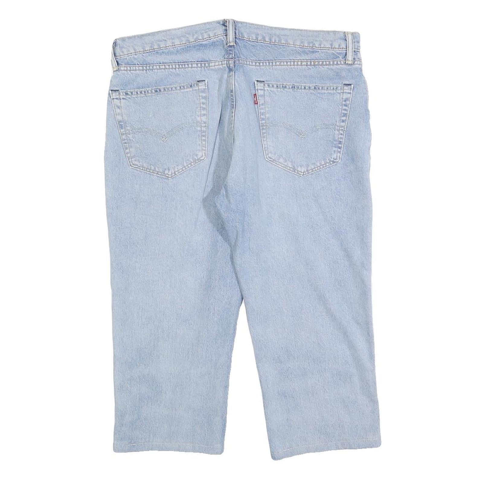 LEVI'S Mens Jeans Blue Regular Straight Denim Light W36 L21 Cotton Blend Zip