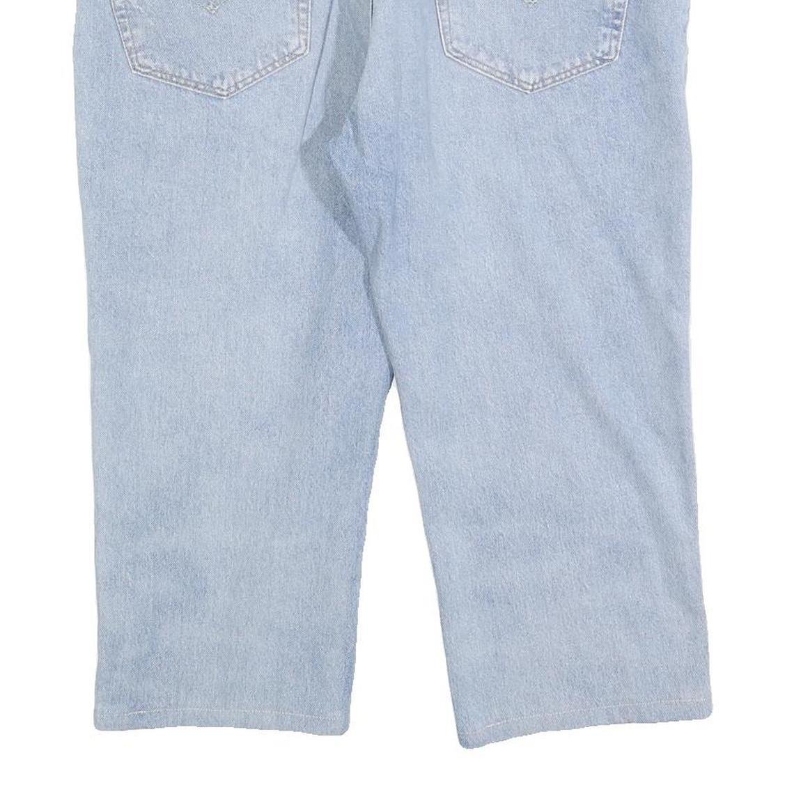 LEVI'S Mens Jeans Blue Regular Straight Denim Light W36 L21 Cotton Blend Zip