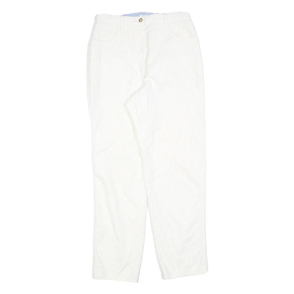 CHRISTOPHER & BANKS Womens White Regular Straight Trousers W28 L30 Cotton Blend