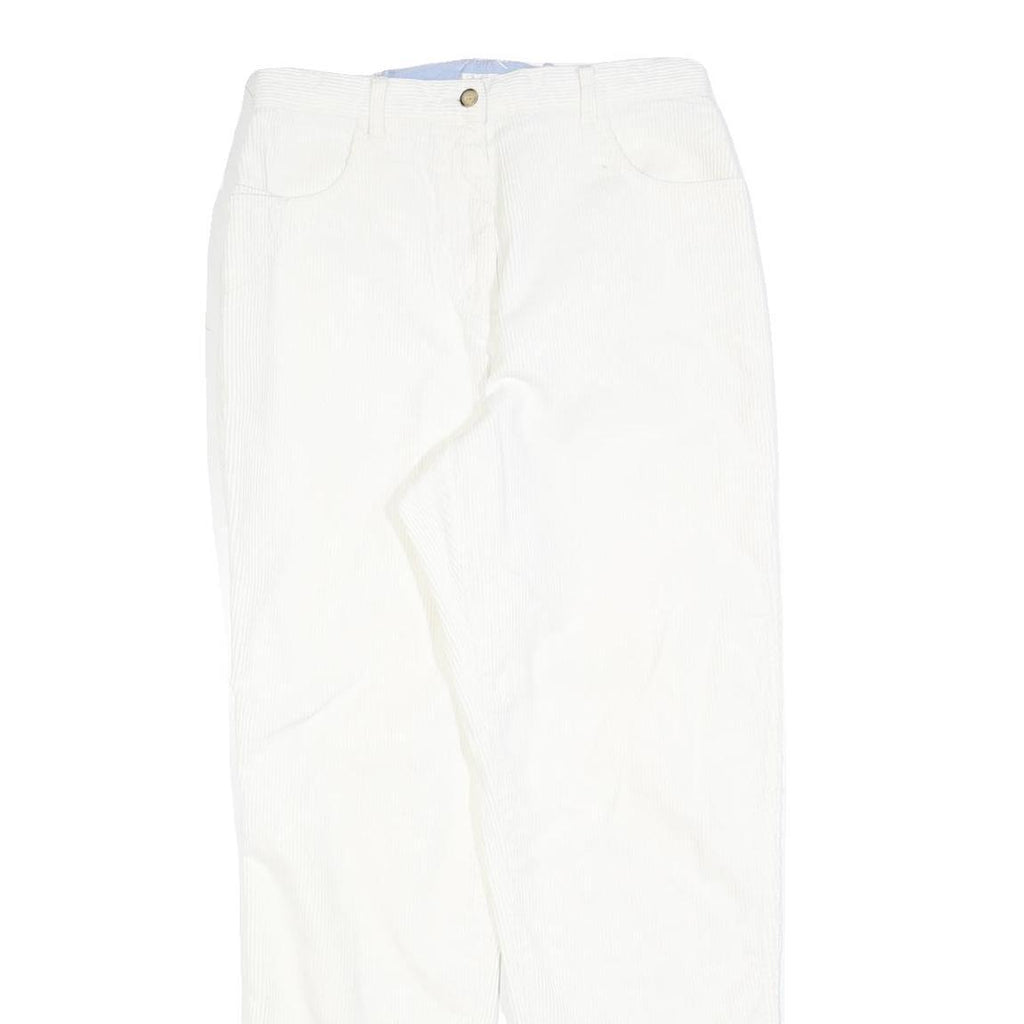CHRISTOPHER & BANKS Womens White Regular Straight Trousers W28 L30 Cotton Blend