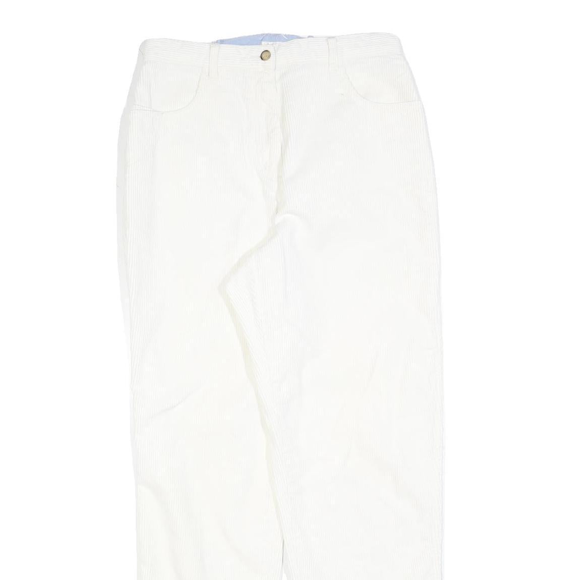 CHRISTOPHER & BANKS Womens White Regular Straight Trousers W28 L30 Cotton Blend