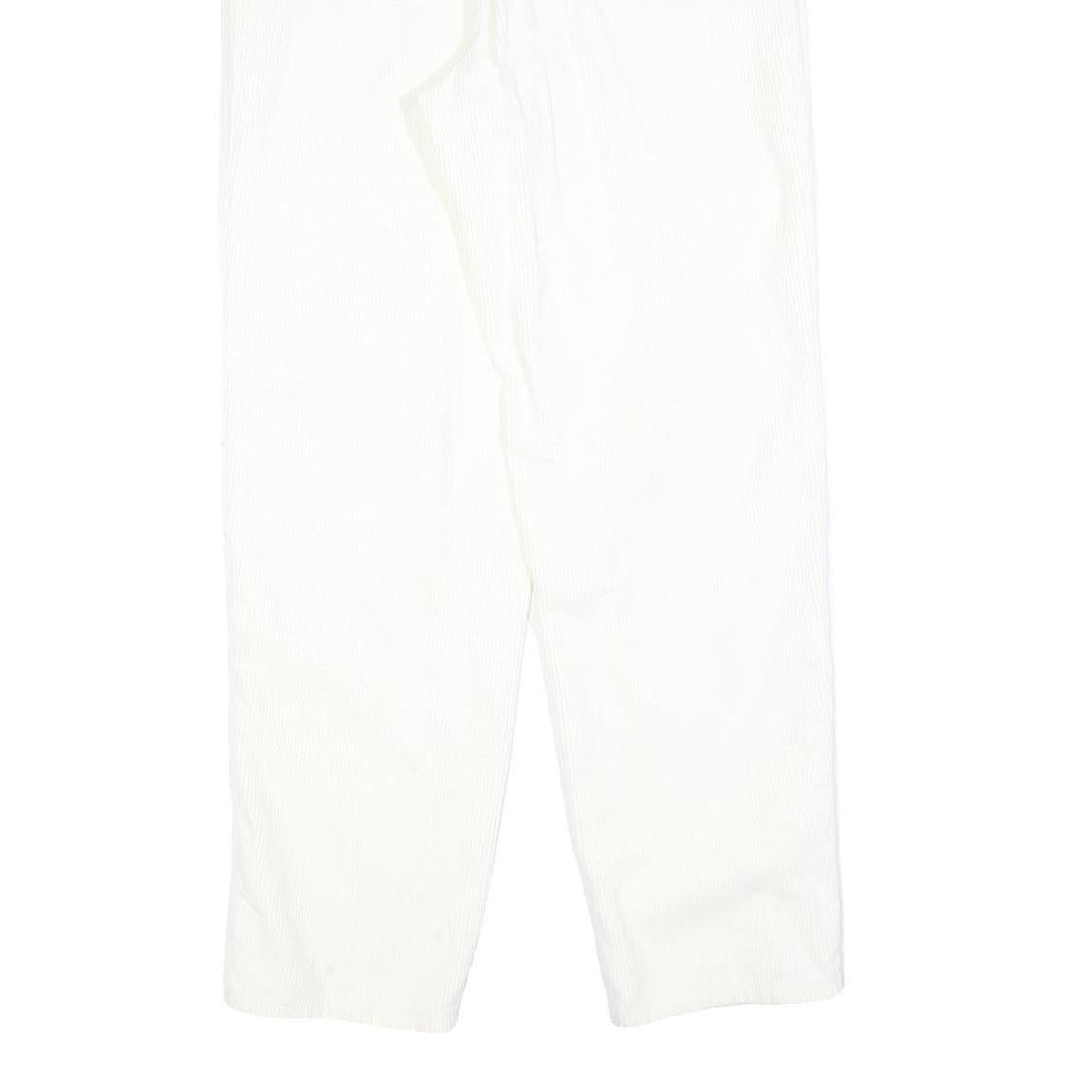 CHRISTOPHER & BANKS Womens White Regular Straight Trousers W28 L30 Cotton Blend