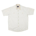 WRANGLER Mens White Short Sleeve Shirt M Cotton Blend Casual Summer