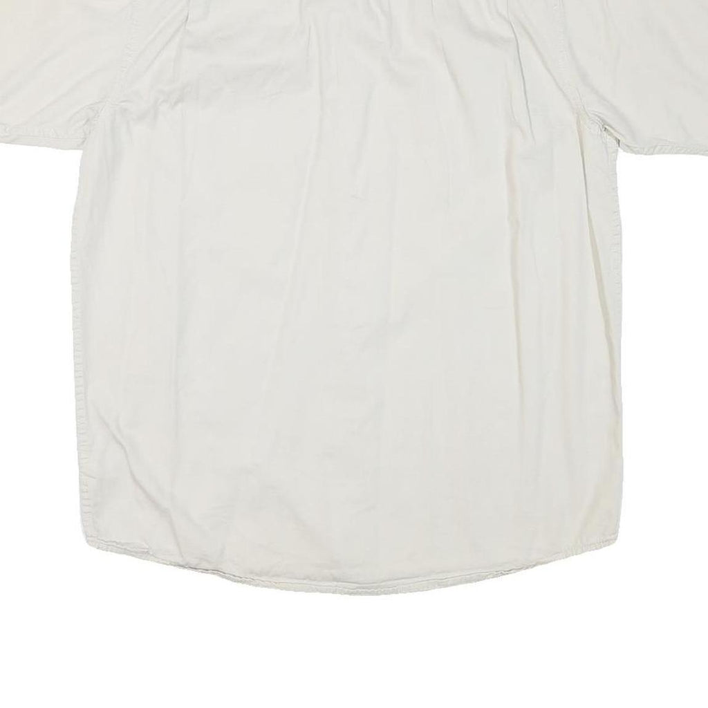 WRANGLER Mens White Short Sleeve Shirt M Cotton Blend Casual Summer