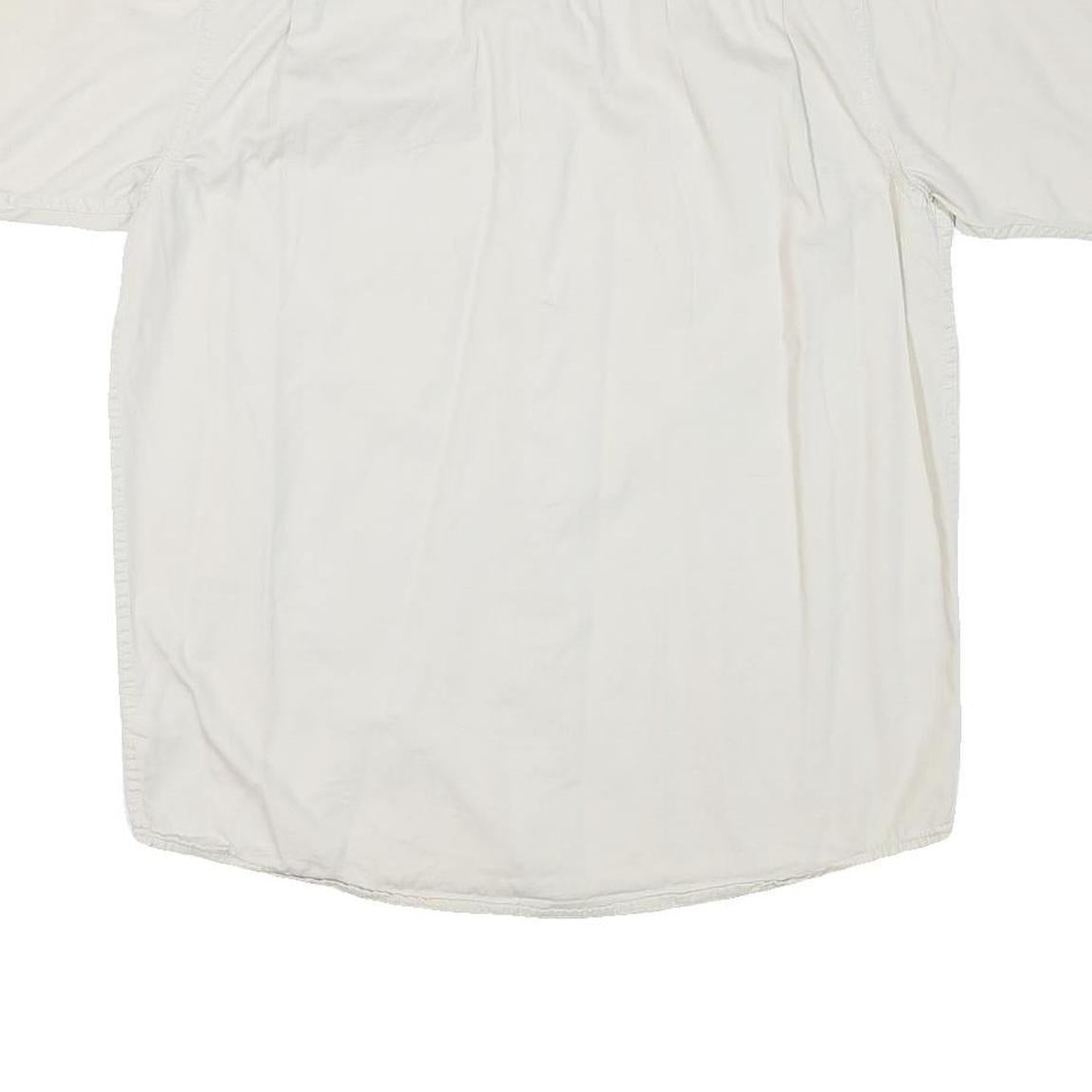 WRANGLER Mens White Short Sleeve Shirt M Cotton Blend Casual Summer