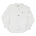 EDDIE BAUER Mens White Casual Shirt L Cotton Blend Button-Down Pocket