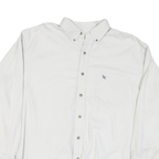 EDDIE BAUER Mens White Casual Shirt L Cotton Blend Button-Down Pocket