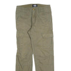 DICKIES Mens Cotton Blend Green Regular Straight Trousers W28 L30 Workwear