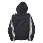 ADIDAS Mens Black & White Lightweight Zip Jacket L Polyester Blend Sportswear