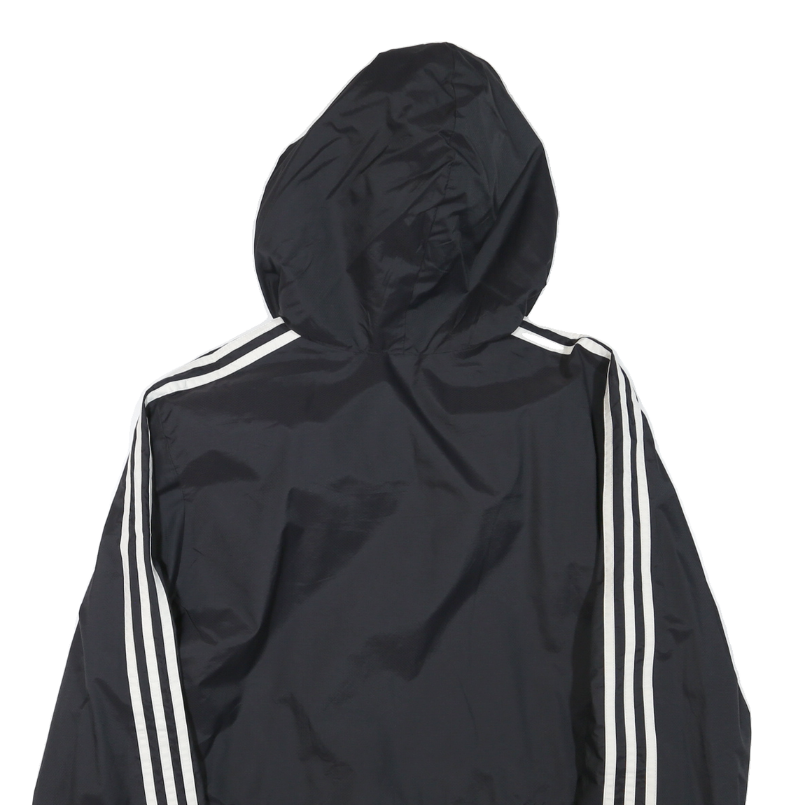 ADIDAS Mens Black & White Lightweight Zip Jacket L Polyester Blend Sportswear