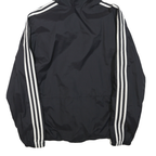 ADIDAS Mens Black & White Lightweight Zip Jacket L Polyester Blend Sportswear
