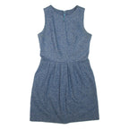 Womens Day Dress Grey Floral Sleeveless Short M
