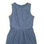 Womens Day Dress Grey Floral Sleeveless Short M