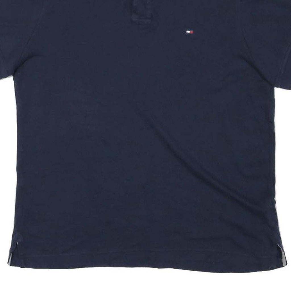 TOMMY HILFIGER Mens Blue Polo Shirt XS Cotton Blend Short Sleeve Classic Fit