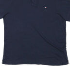 TOMMY HILFIGER Mens Blue Polo Shirt XS Cotton Blend Short Sleeve Classic Fit
