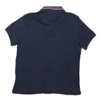 TOMMY HILFIGER Mens Blue Polo Shirt XS Cotton Blend Short Sleeve Classic Fit