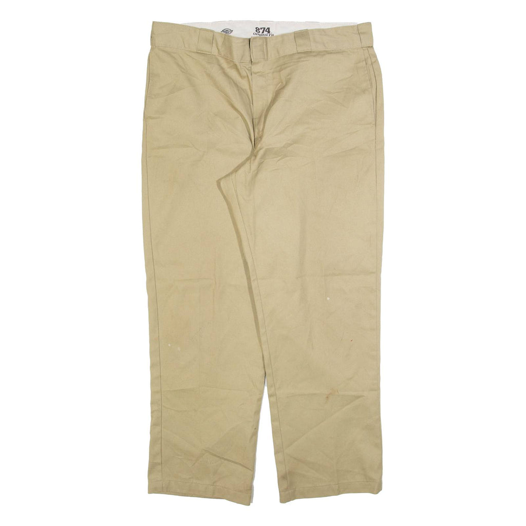 DICKIES 874 Workwear Mens Trousers Beige Regular Straight W38 L30