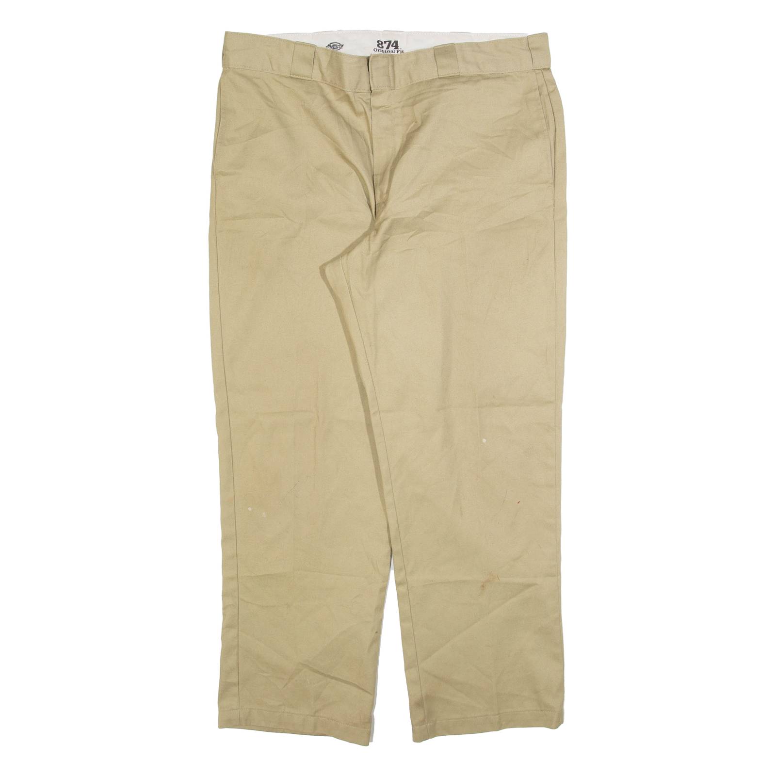 DICKIES 874 Workwear Mens Trousers Beige Regular Straight W38 L30