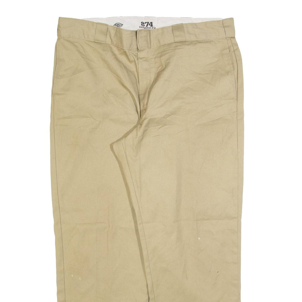 DICKIES 874 Workwear Mens Trousers Beige Regular Straight W38 L30
